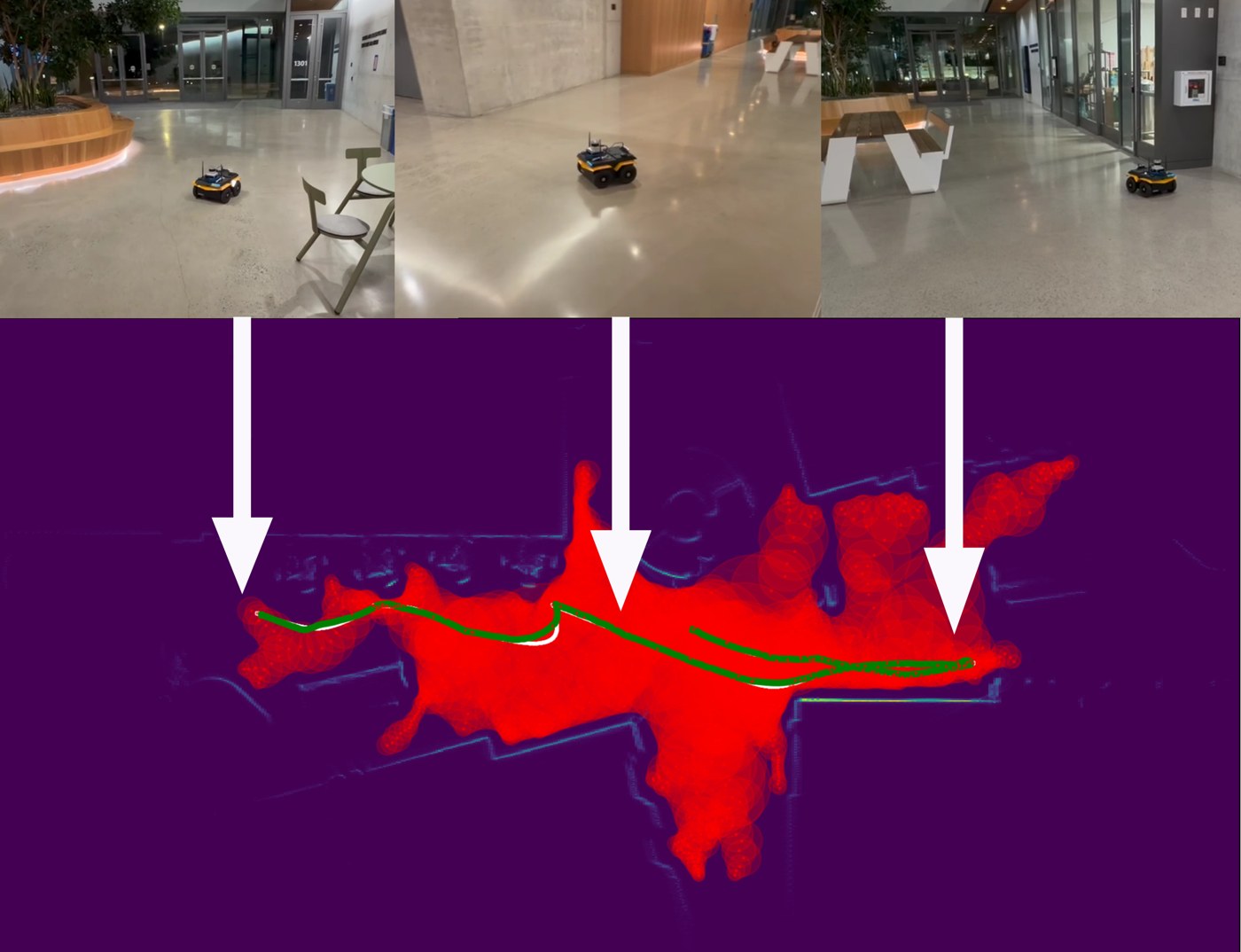Large unknown environment and online map